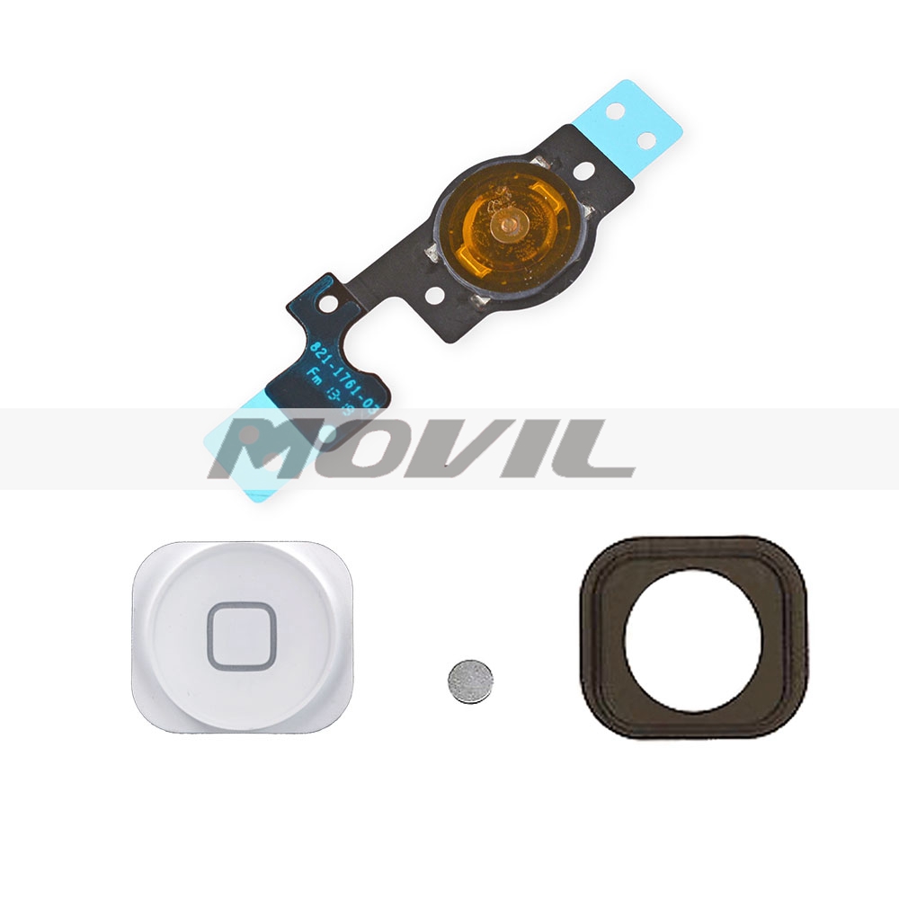 REPLACEMEN INNER WHITE HOME MENU BUTTON FLEX WITH RUBBER + CONTACT for IPHONE 5C